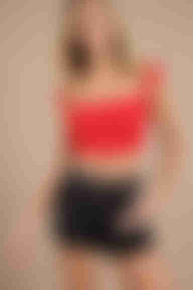 What's Your Angle Crop Top - Red