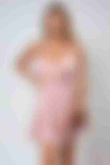 Lorena Cross Back Skater Mini Dress - Rose