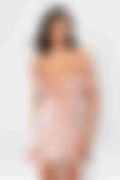 Small Crush Velvet Cold Shoulder Mini Dress - Rose