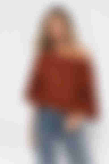 Sweet Dreams Ribbed Knit Sweater - Rust