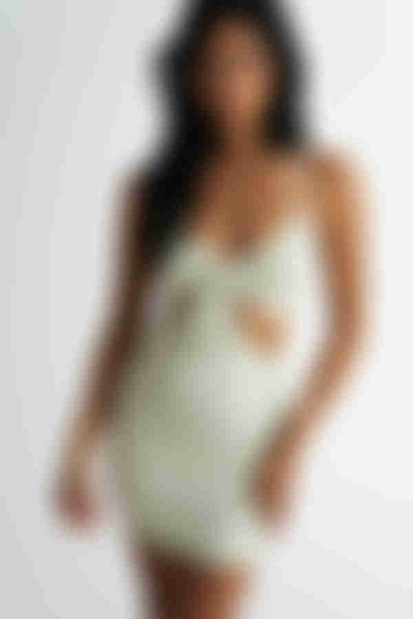 Drowsy Dreams Cutout Bodycon Mini Dress - Sage
