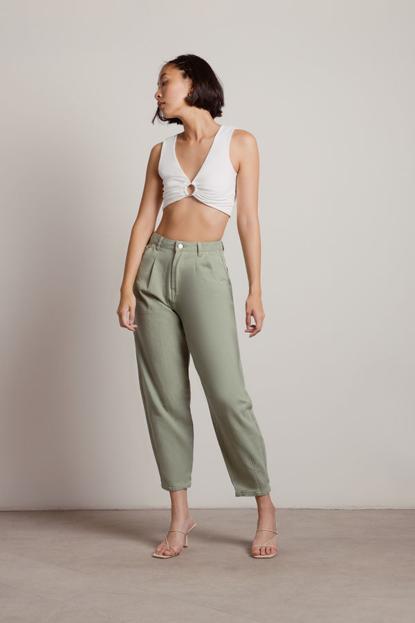 Ladera Heights Sage Slouchy Tapered Jeans