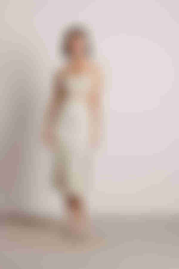 Lennon Cutout Slit Midi Dress - Beige