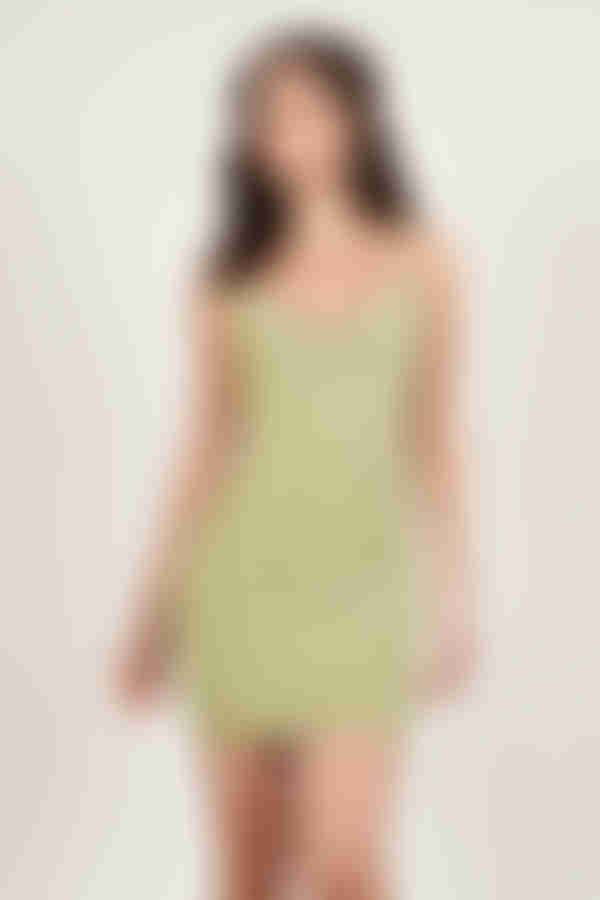 Vaea Cross Back Bodycon Mini Dress - Pistachio