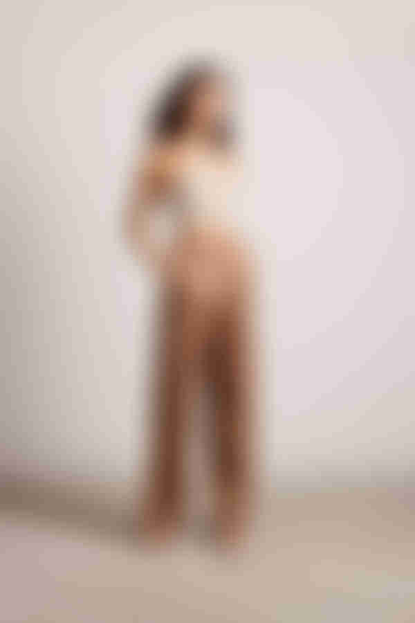 Lion Around Crop Top - Sand