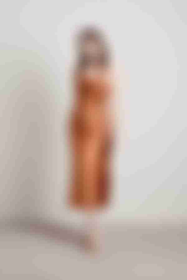 Charm Me Satin Cowl Neck Midi Dress - Mauve