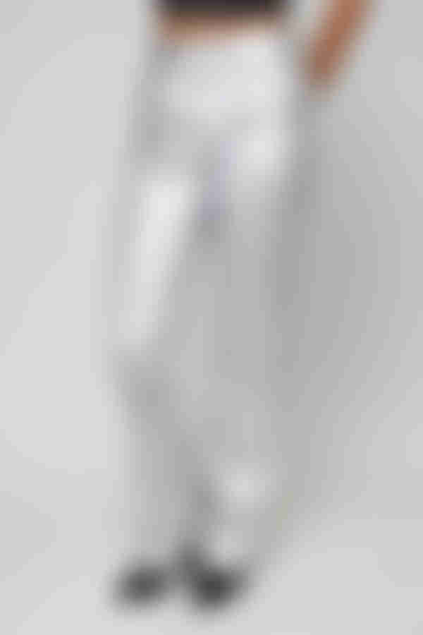 Cosmic Charm Metallic Flare Pants - Silver