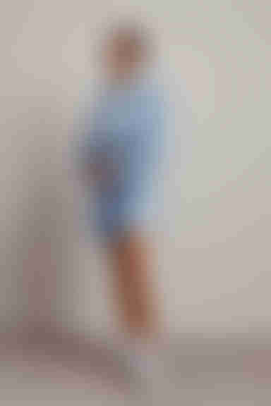 Never Sorry Drawstring Shorts - Sky Blue