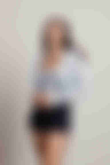 No Pics Please Floral Crop Top and Cardigan Set - Sky Blue