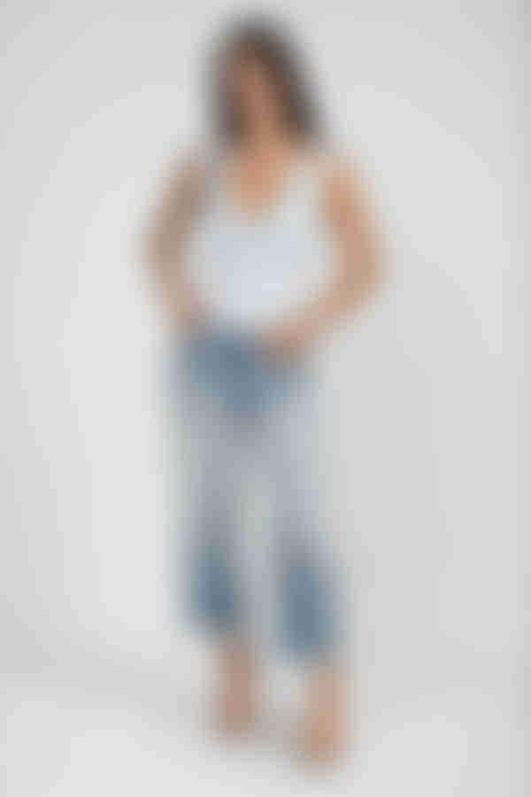 Infinite Charm Satin Corset Top - Sky