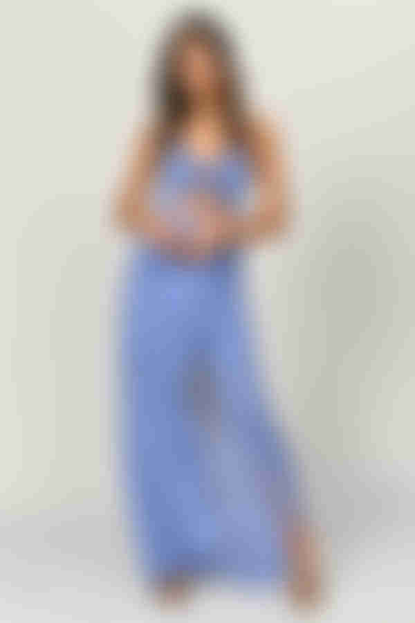 Belle Cutout Wrap Maxi Dress - Slate