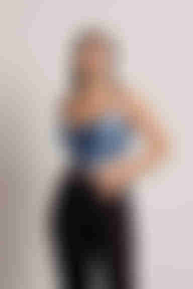 See The Future Crop Top - Slate Blue