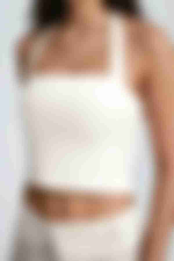 Runway Ready Halter Top - Stone Beige