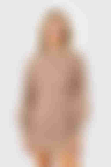 All The Hugs Fuzzy Sweater Mini Dress - Tan