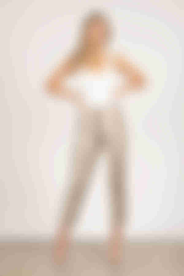 Hiss Kiss Snake Print Pants - Tan Multi