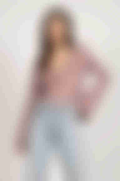 Look At The Light Surplice Top - Taupe