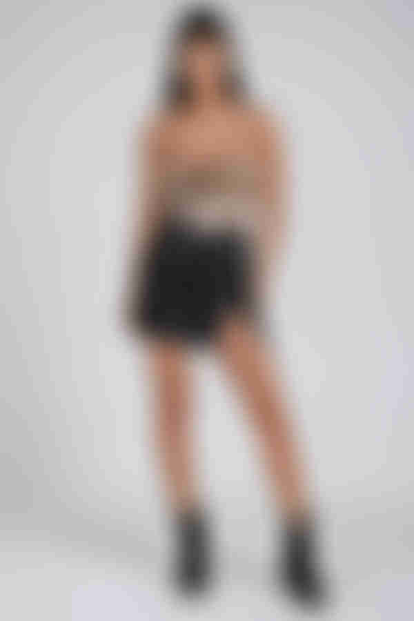 Mystic Whirl Mesh Print Bodysuit - Taupe