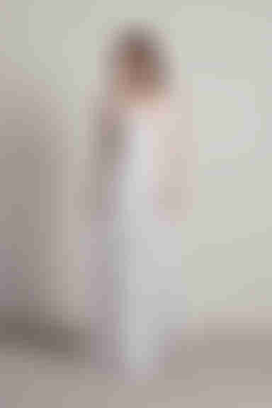 All I Ever Need Deep V High Slit Maxi Dress - White