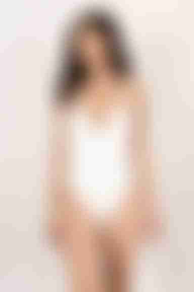 All Mine Plunging One Piece Swimsuit - White