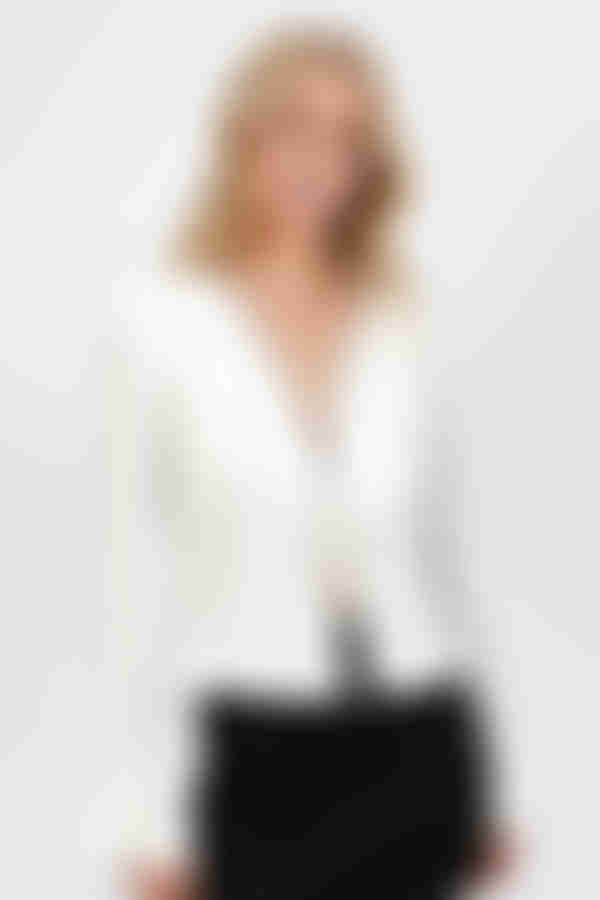 Amaia Front Tie Blouse - White