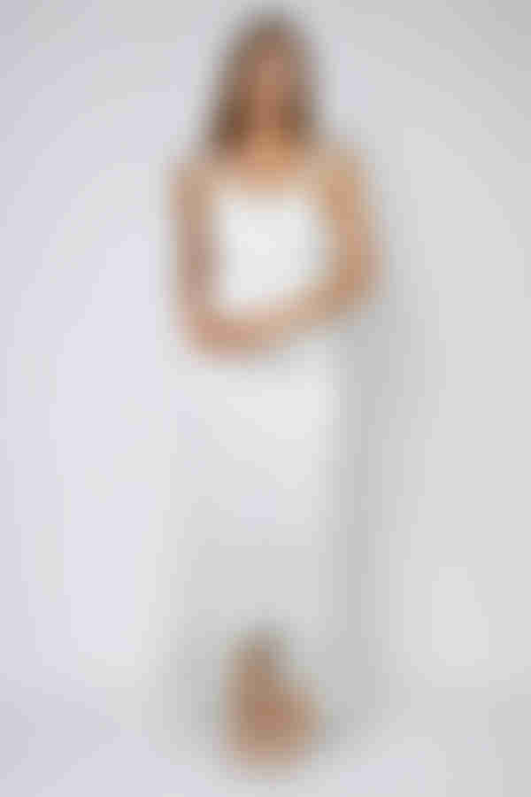 Beyond Classy Eyelet High-Low Maxi Dress - White