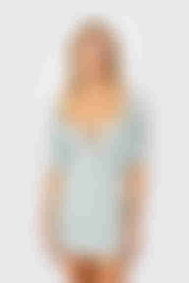 Make Up Your Mind Floral Front Tie Mini Dress - White Blue Multi