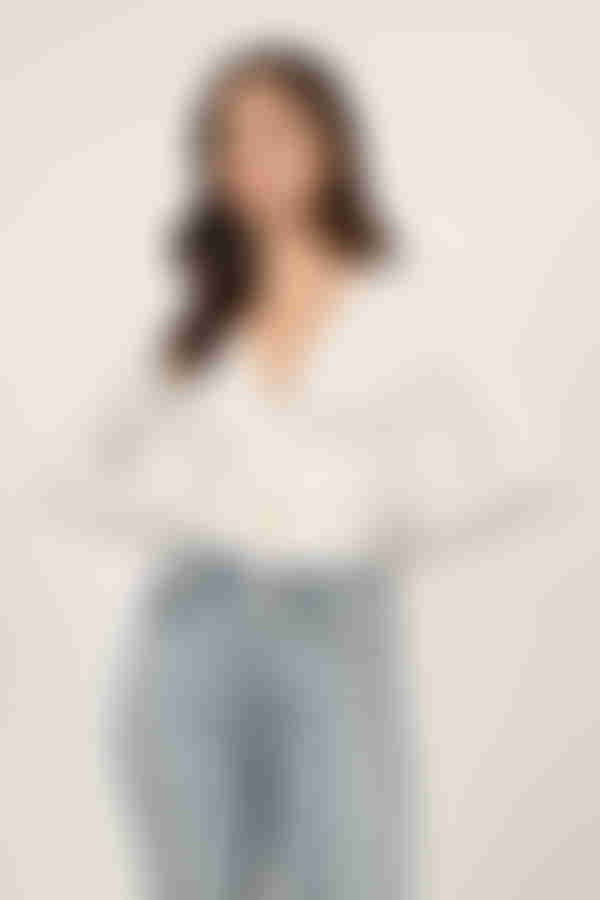 Braelynn Twist Front Bodysuit - White