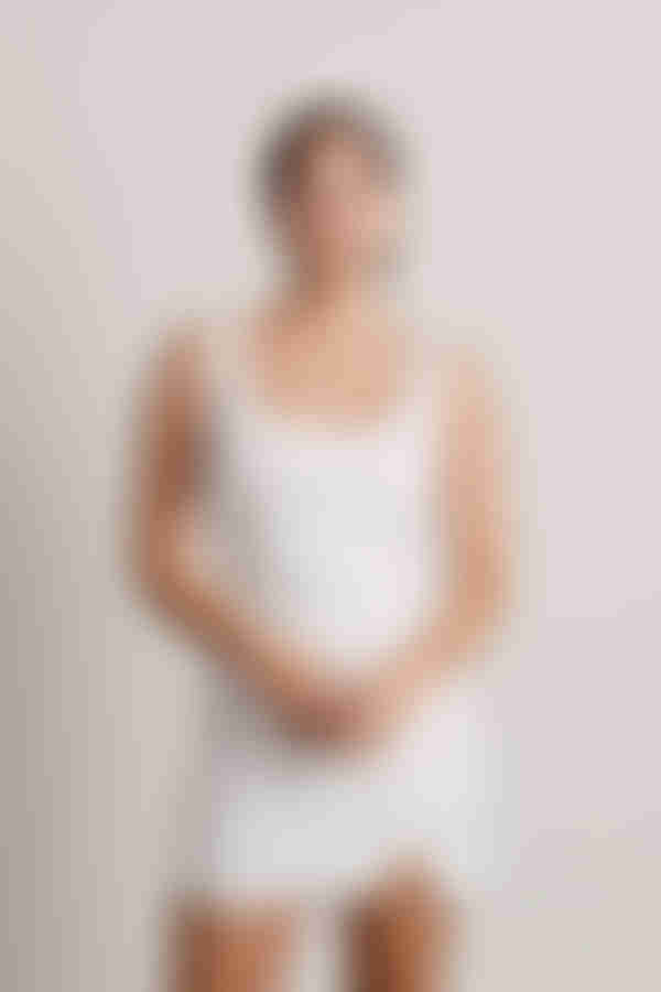 Cutting Gem White Slit Bodycon Mini Dress