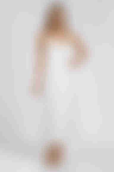 Dancing in Dreams V-Neck A-Line Midi Dress - White