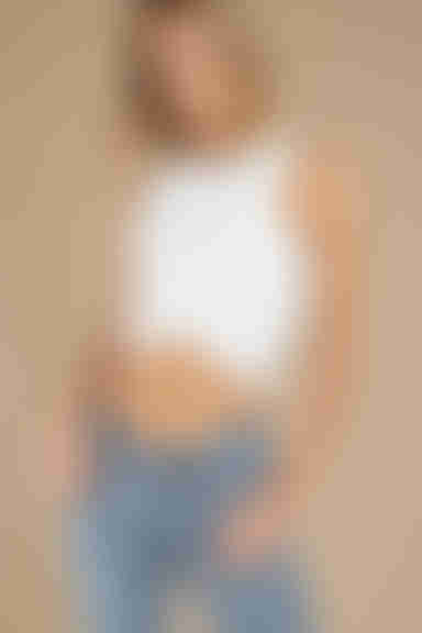 Delaney Crop Top - White