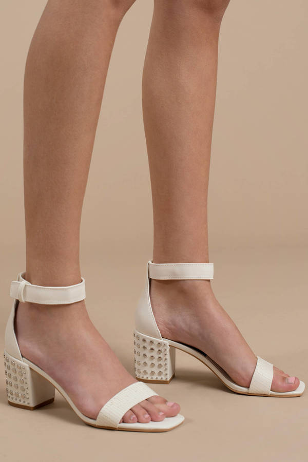 Dolce Vita Dorah White Studded Heels