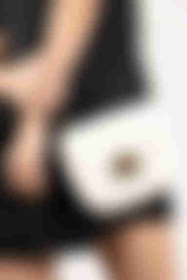 Fur Ball White Crossbody Bag