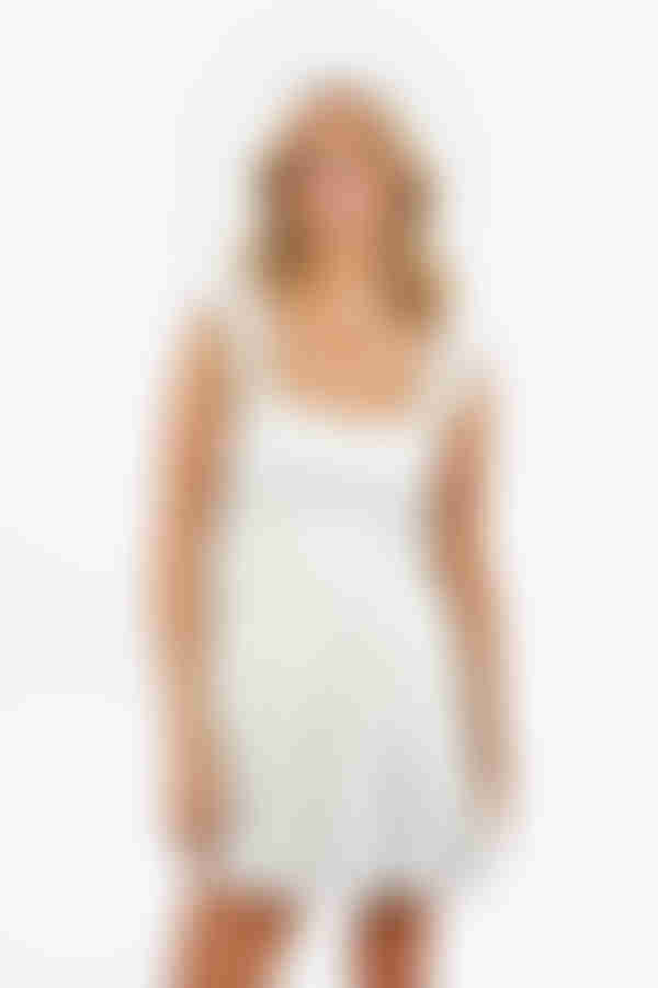 Jemille Pleated Babydoll Mini Dress - Misty Blue