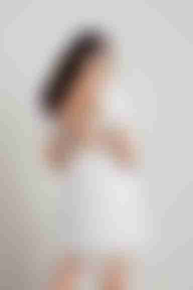 Love You Less White Back Tie Puff Sleeve Babydoll Dress