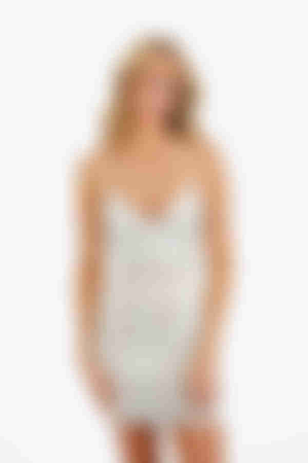 Monina Lace Corset Mini Dress - White