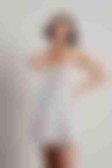 Any Day Now Printed Skater Mini Dress - White Multi