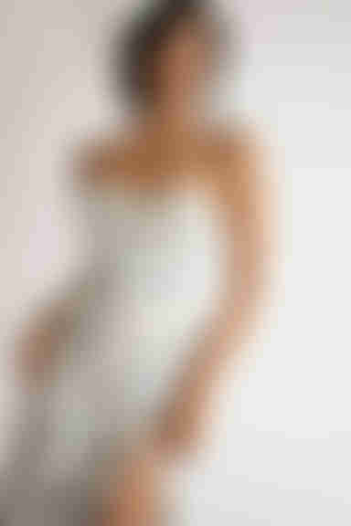 Azalia Floral Slit Midi Dress - White Multi