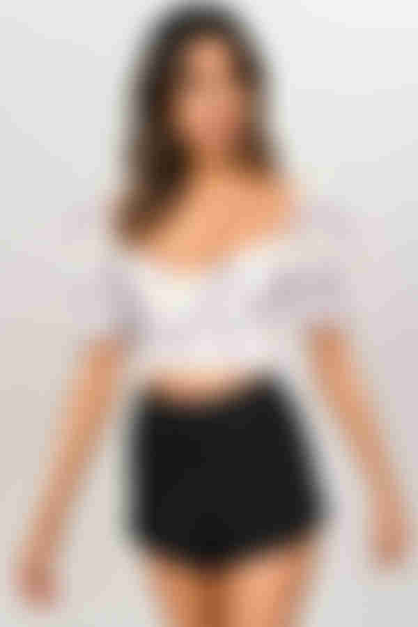 Davina Crop Top - White Multi