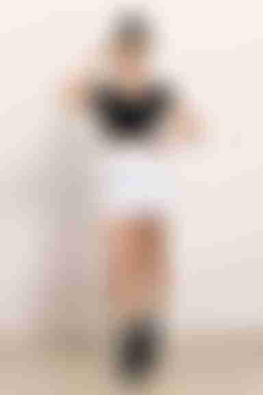 Eberly High Waist Mini Skirt - White Multi