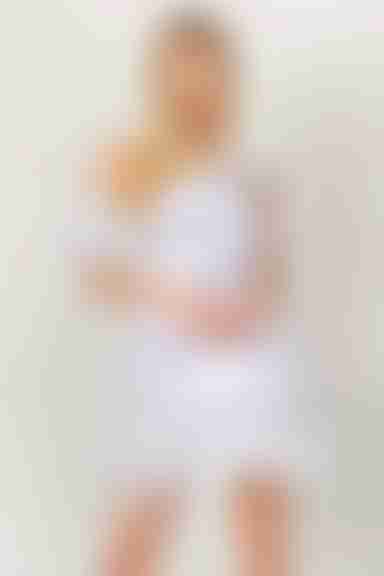 Marion Floral Skater Mini Dress - White Multi