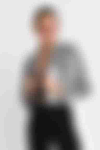 Trussst Me Cropped Jacket - White Multi