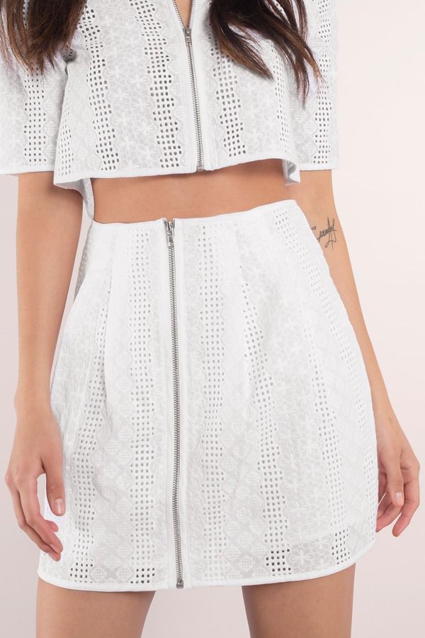 Out Of Sight White Mini Skirt