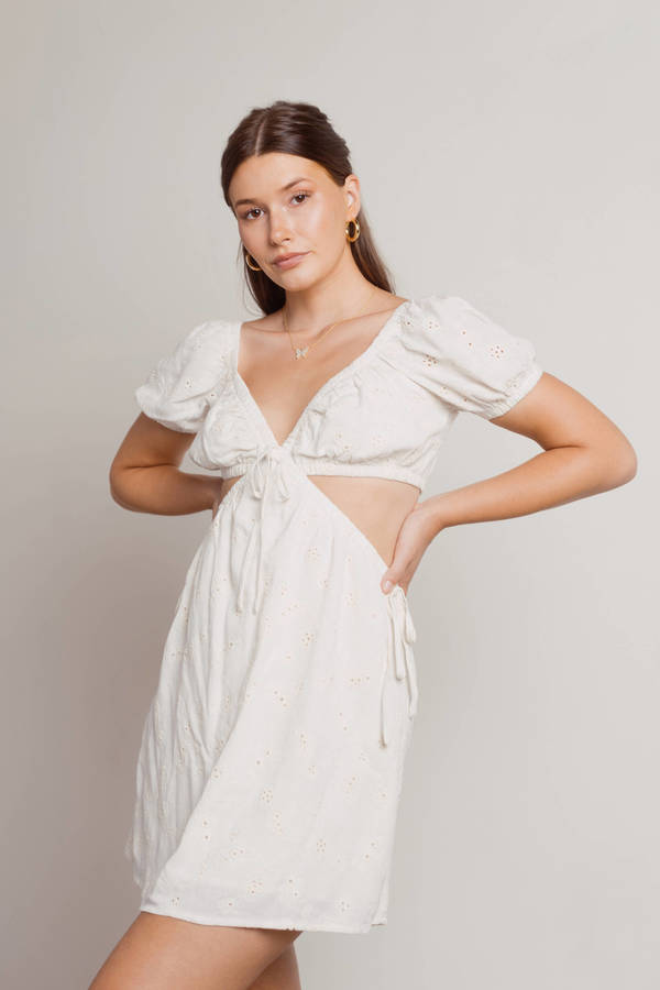Sunny Fields White Eyelet Cut Out Dress