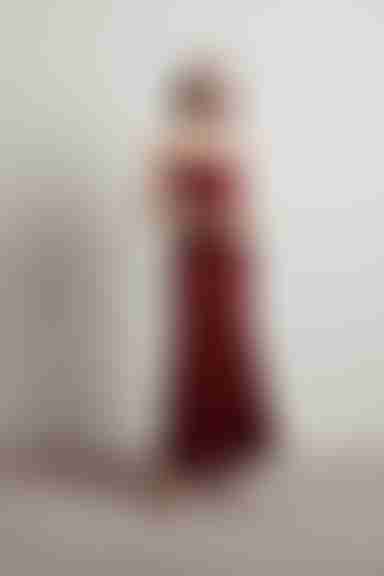 Adelyn Lace Sweetheart Maxi Dress - Wine