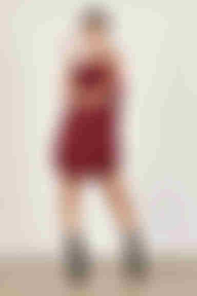 Daydream Cold Shoulder Shift Mini Dress - Wine