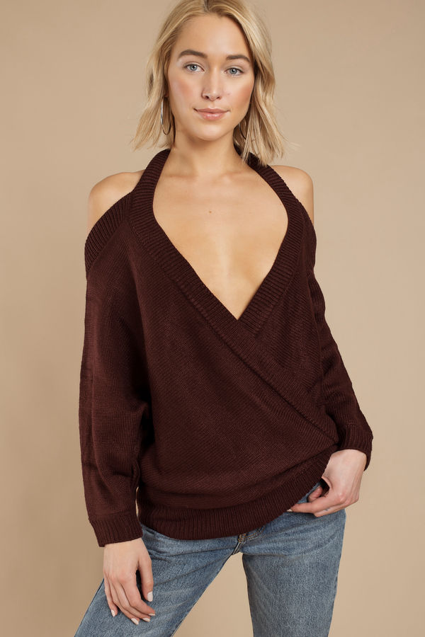 Evana Wine Sweater