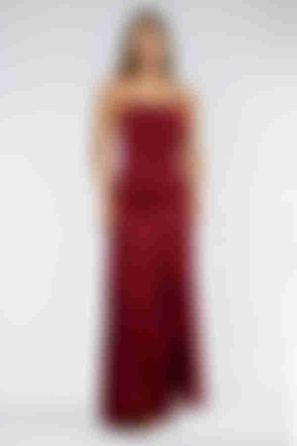 Fall For You Chiffon Open Back Maxi Dress - Wine
