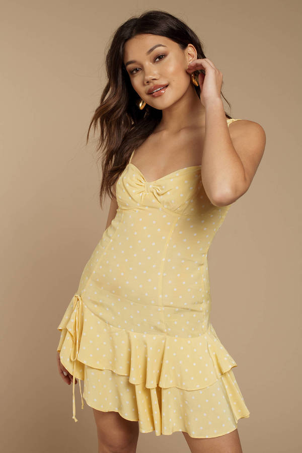 For Love and Lemons Limoncello Yellow Ruffle Dress
