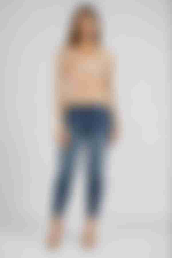 Sleek Comfort Ribbed Button Up Cardigan - Almond