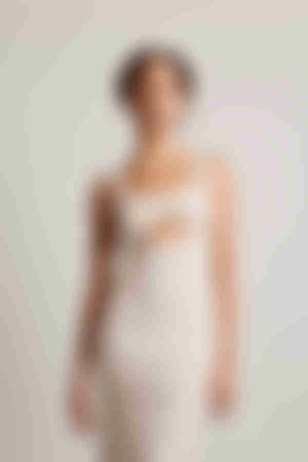 No Problem Ribbed Cutout Maxi Dress - Beige